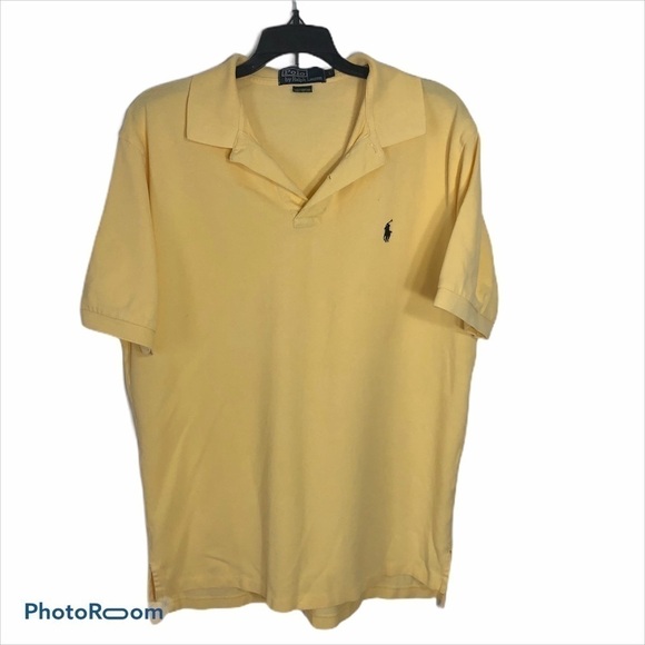 Polo Ralph Lauren Yellow Cotton Polo Shirt Large Men’s - Picture 1 of 6